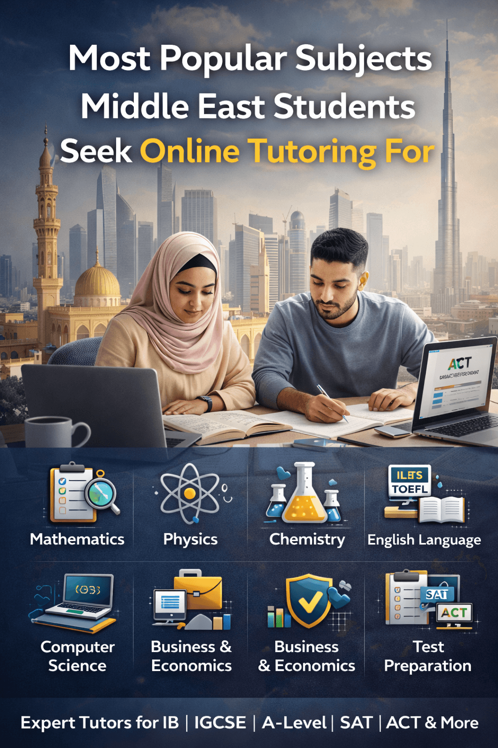 Most Popular Subjects Middle East Students Seek Online Tutoring For (2026 Guide)