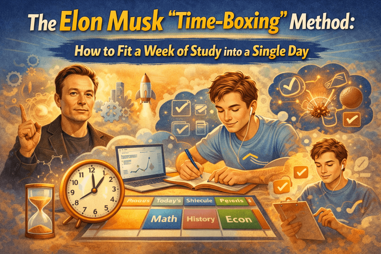 The Elon Musk "Time-Boxing" Method: How to Fit a Week of Study into a Single Day