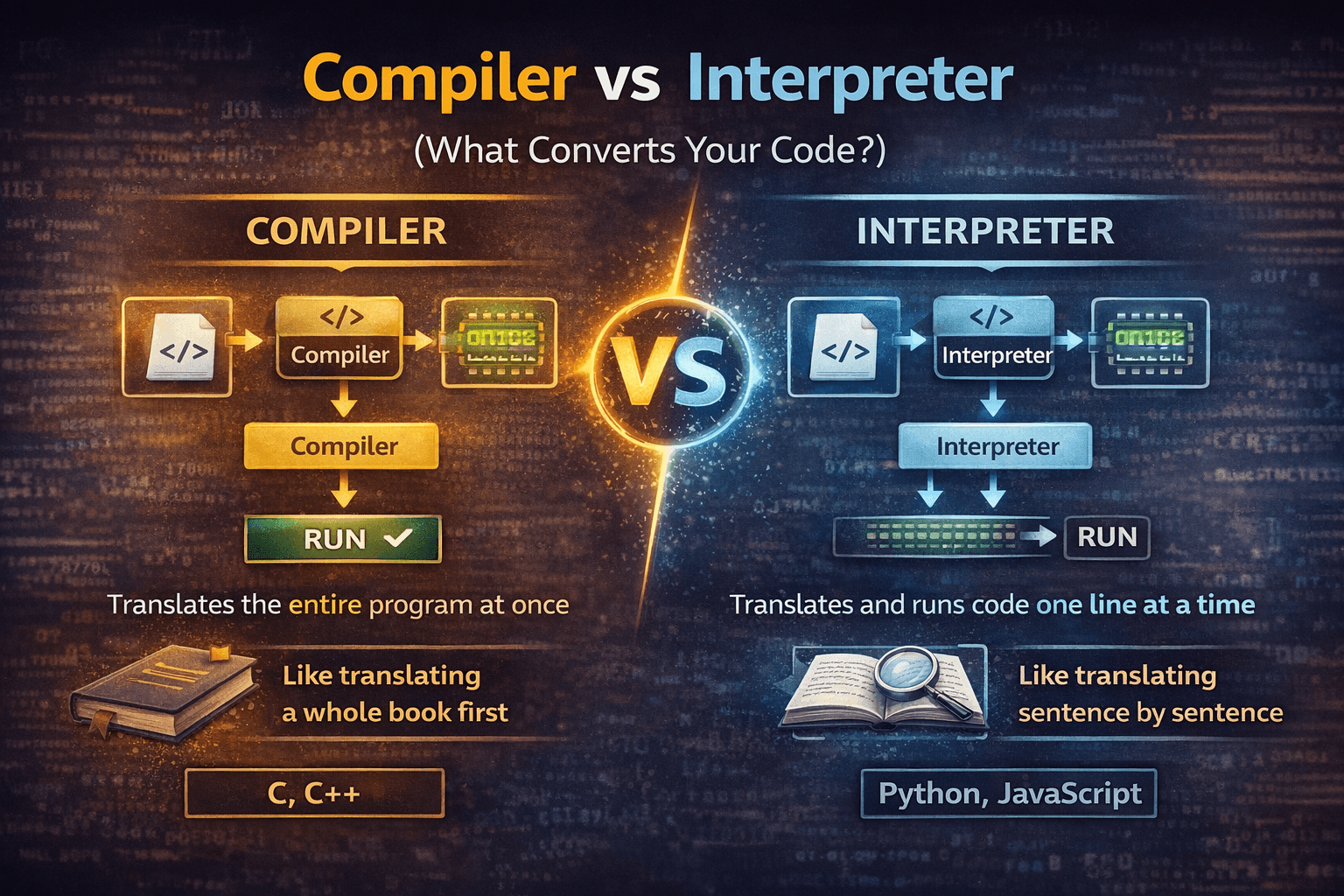 The Difference Between Compiler and Interpreter (Explained Simply)