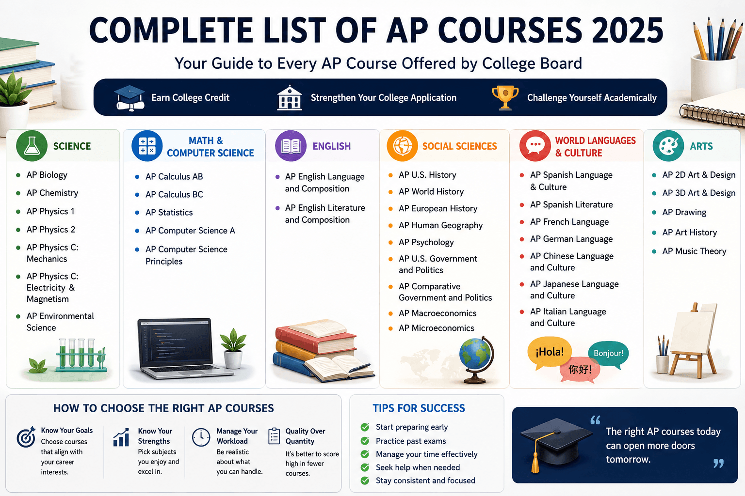 Complete List of AP Courses 2025: A Student-Friendly Guide